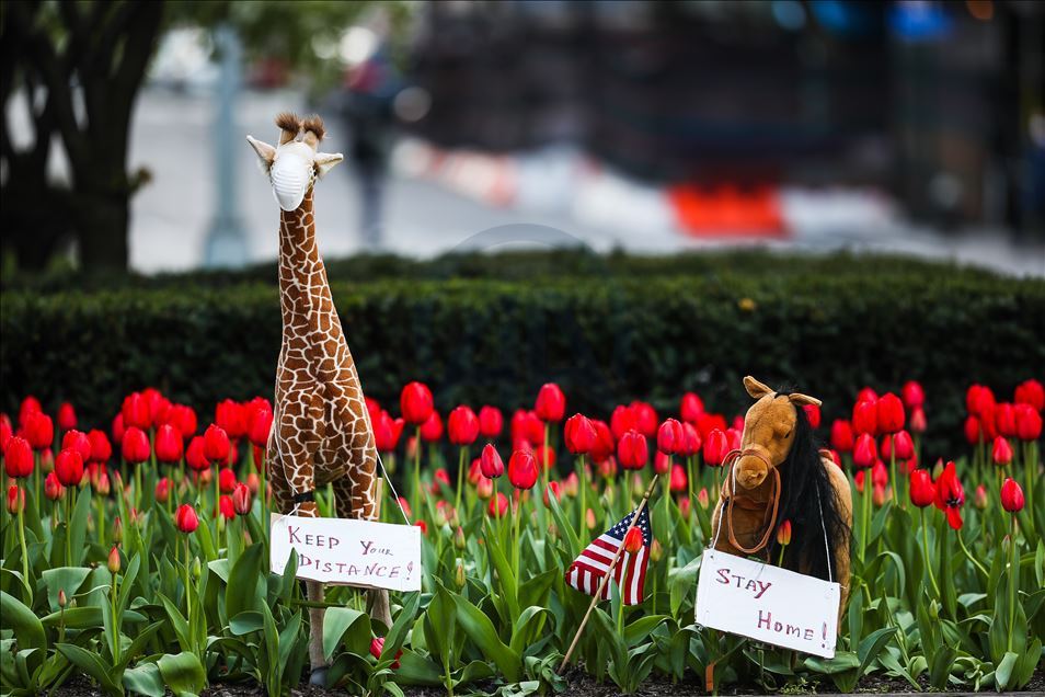 New York sokaklarında Kovid-19 sessizliği