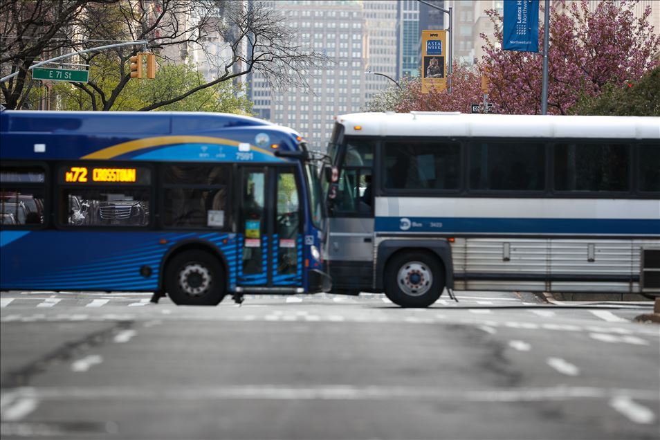 New York sokaklarında Kovid-19 sessizliği