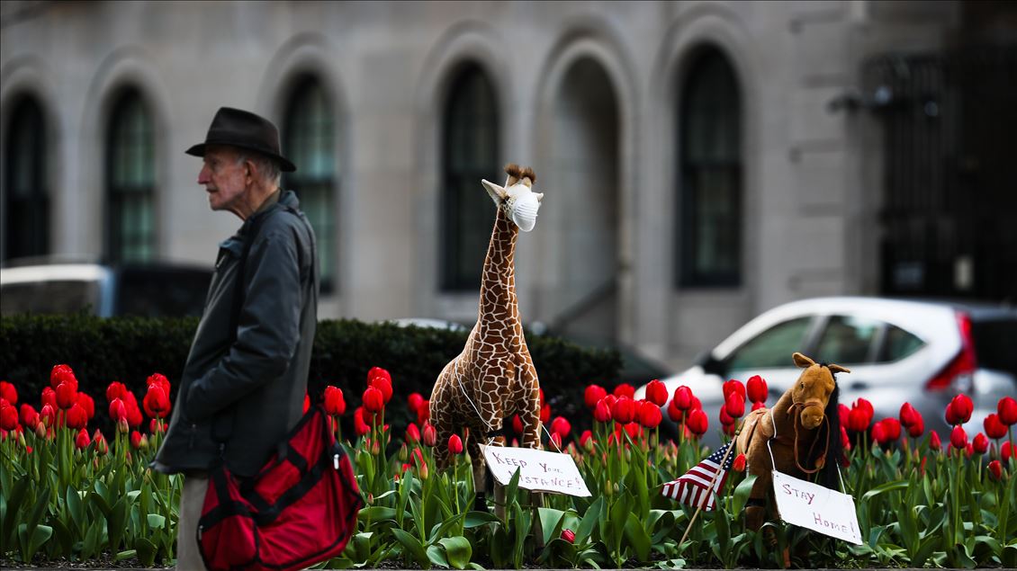 New York sokaklarında Kovid-19 sessizliği