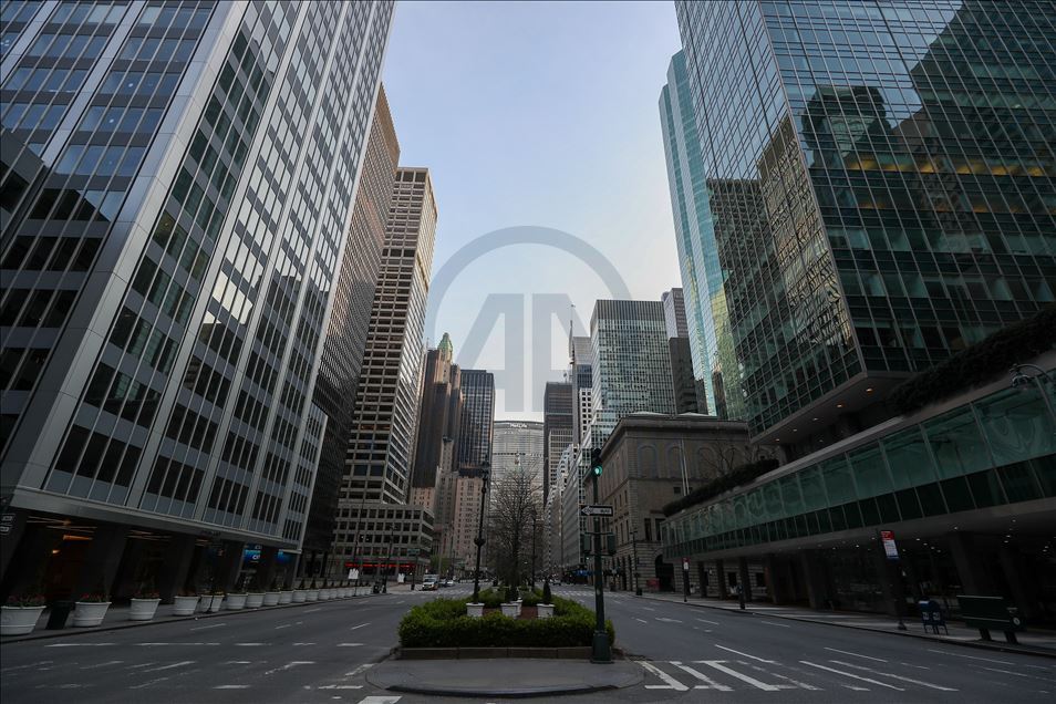New York sokaklarında Kovid-19 sessizliği