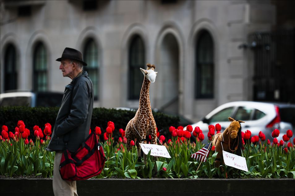 New York sokaklarında Kovid-19 sessizliği