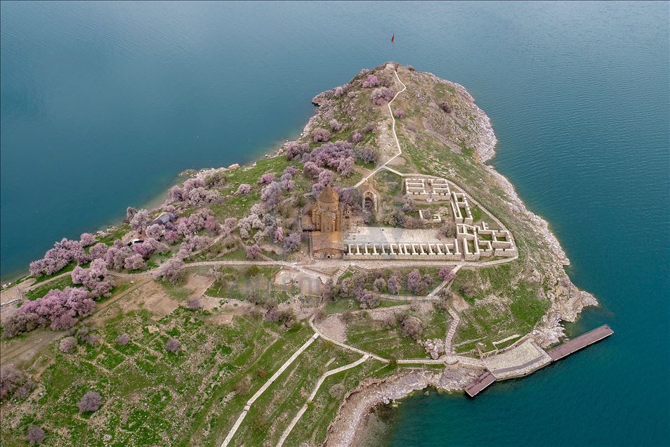Spring beauties on Akdamar Island remained silence
