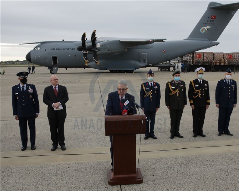 Turkish military plane with COVID-19 aid lands in US