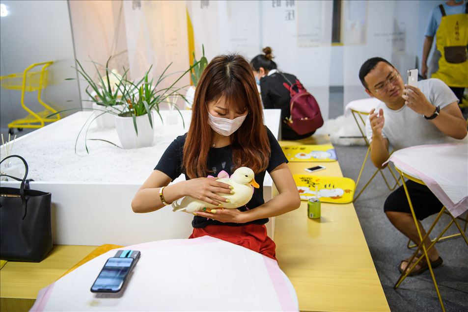 Duck experience store in China's Guangzhou