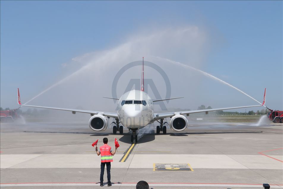 Turkish Airline's special flight "TK1919" with 9 million symbolic passengers takes off on 19th May landed on Samsun from Istanbul