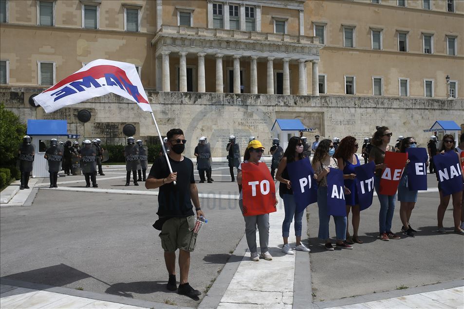 Protestas contra las reformas educativas en Grecia