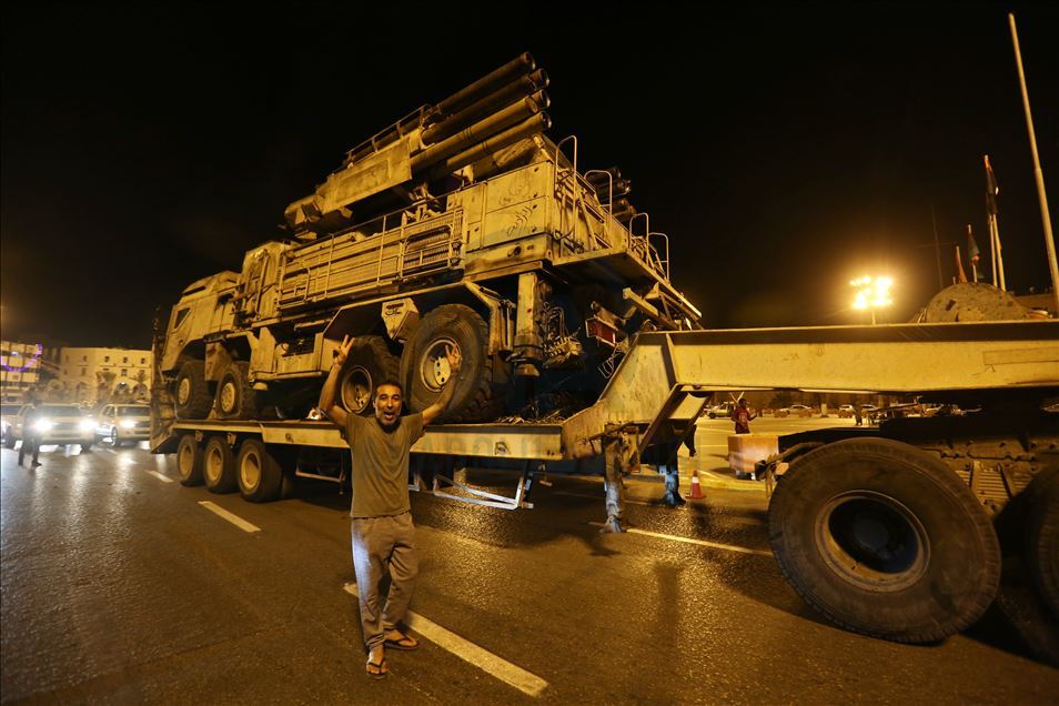 Libyan government displays destroyed air defense system used by warlord Haftar's militias