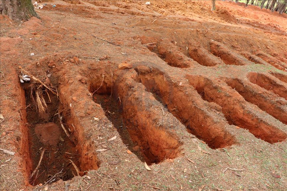 Graveyard of the Covid-19 victims in Sao Paulo