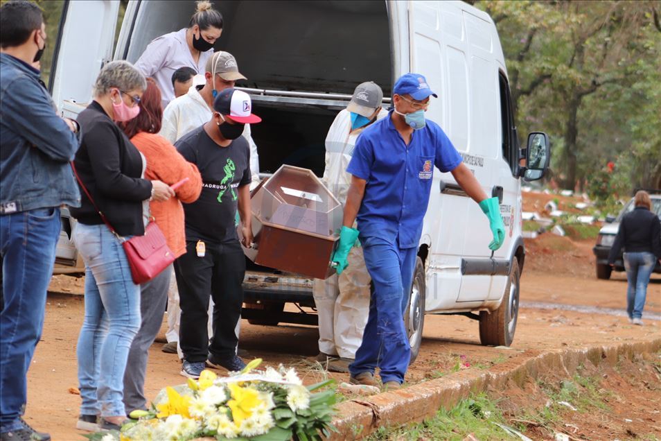 Graveyard of the Covid-19 victims in Sao Paulo