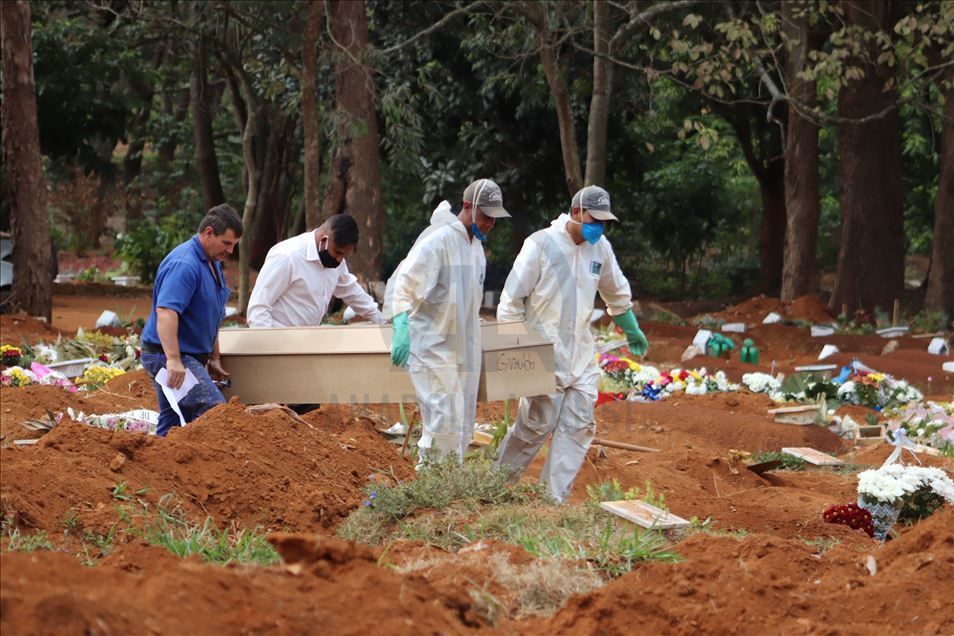 Graveyard of the Covid-19 victims in Sao Paulo