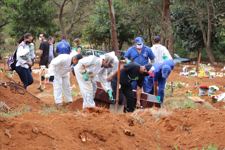 Graveyard of the Covid-19 victims in Sao Paulo