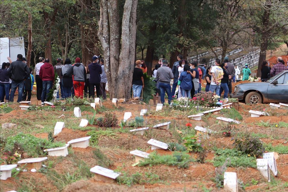 Graveyard of the Covid-19 victims in Sao Paulo