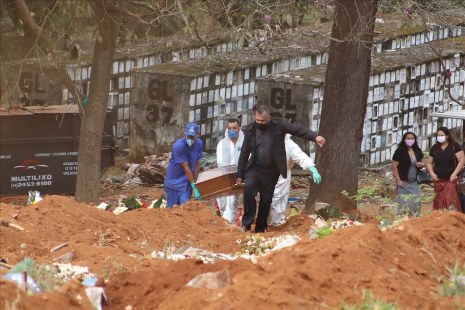 Graveyard of the Covid-19 victims in Sao Paulo