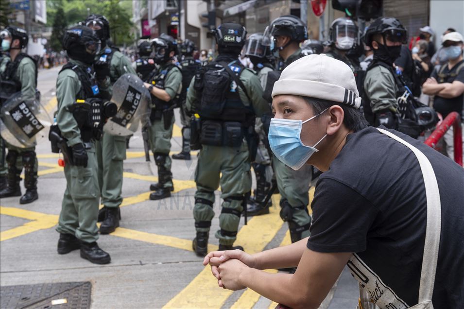 Hong Kong'da Çin'in yeni güvenlik yasası girişimi protesto edildi