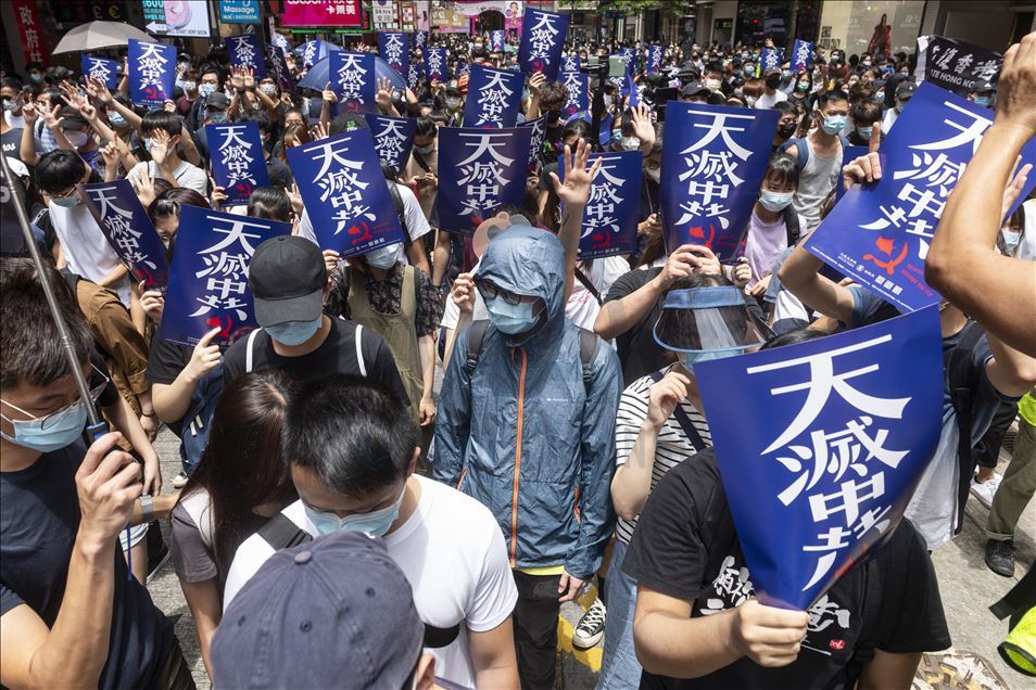 Hong Kong'da Çin'in yeni güvenlik yasası girişimi protesto edildi
