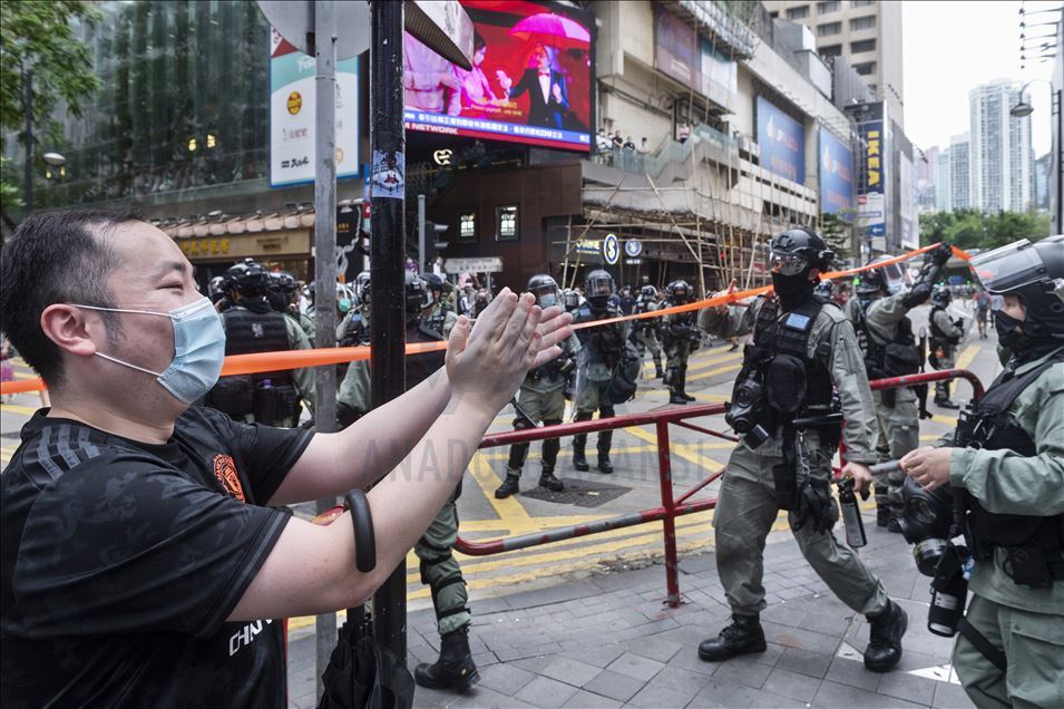 Hong Kong'da Çin'in yeni güvenlik yasası girişimi protesto edildi