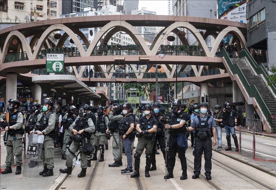 Hong Kong'da Çin'in yeni güvenlik yasası girişimi protesto edildi