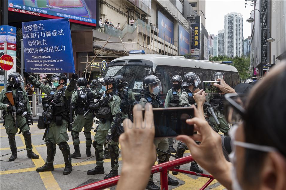 Hong Kong'da Çin'in yeni güvenlik yasası girişimi protesto edildi