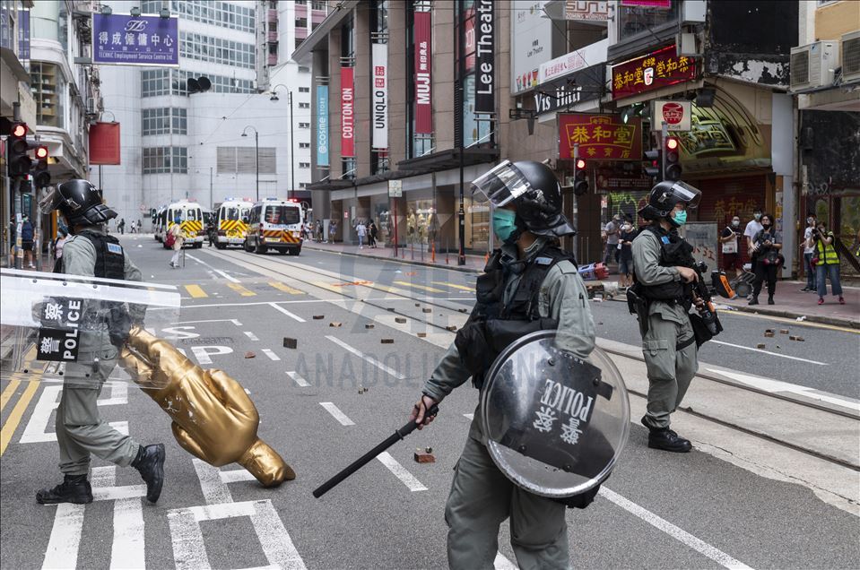 Hong Kong'da Çin'in yeni güvenlik yasası girişimi protesto edildi