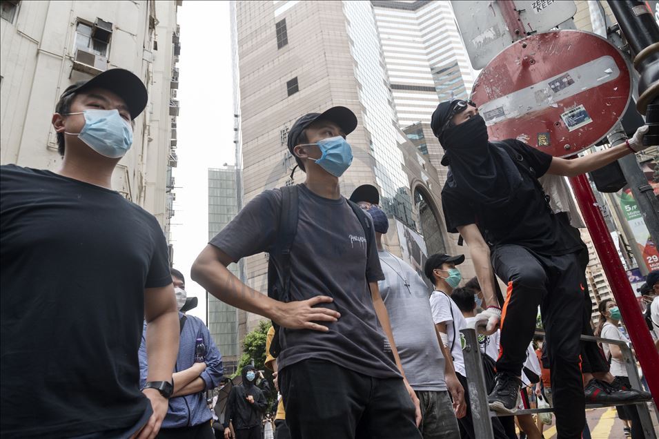 Hong Kong'da Çin'in yeni güvenlik yasası girişimi protesto edildi