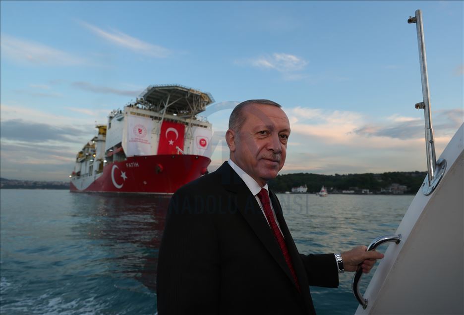 Turski predsjednik Recep Tayyip Erdogan ispraća turski brod za sondažna istraživanja "Fatih"