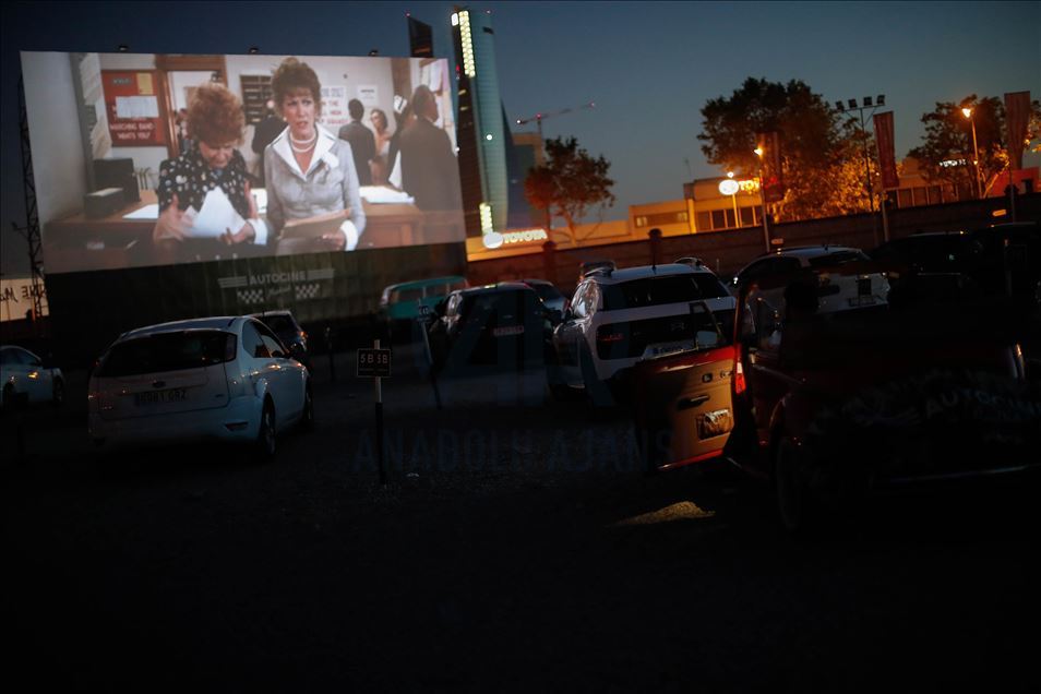 Open-air cinema event in Madrid
