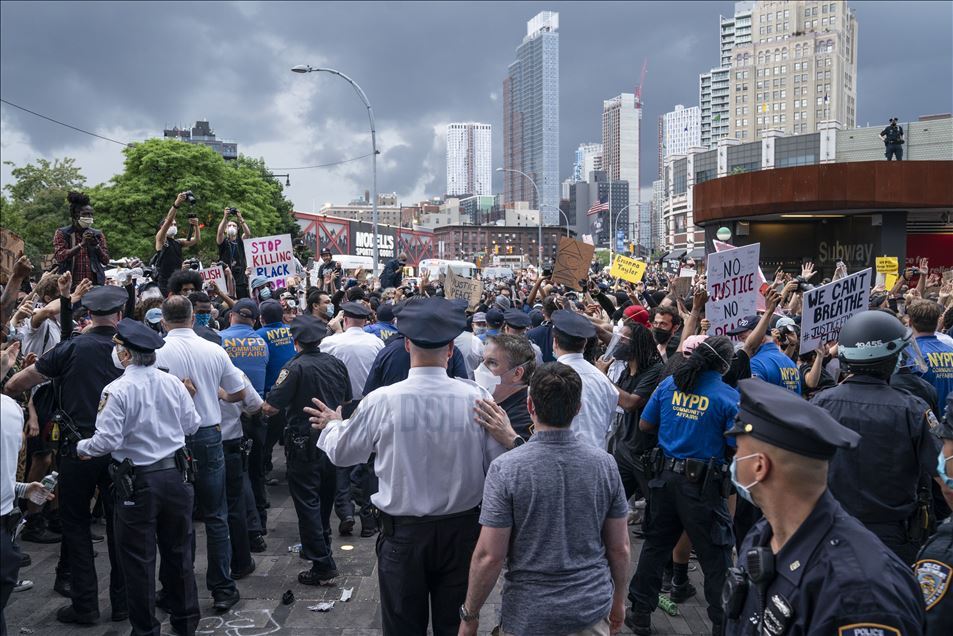 Violent protest against police killing of George Floyd in NYC