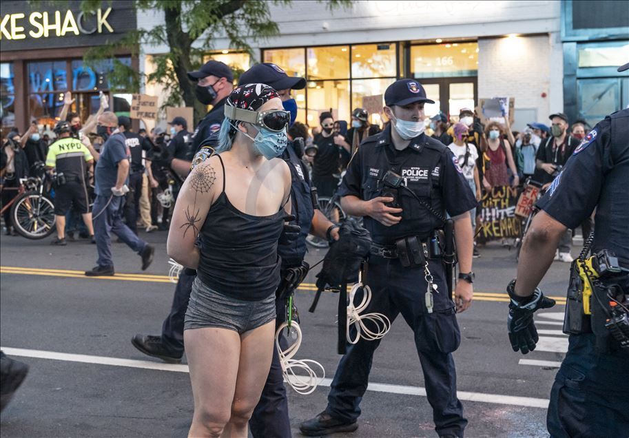 Violent protest against police killing of George Floyd in NYC