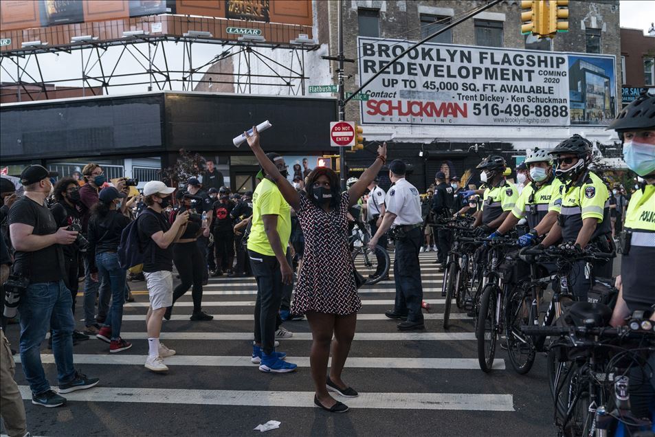 Violent protest against police killing of George Floyd in NYC