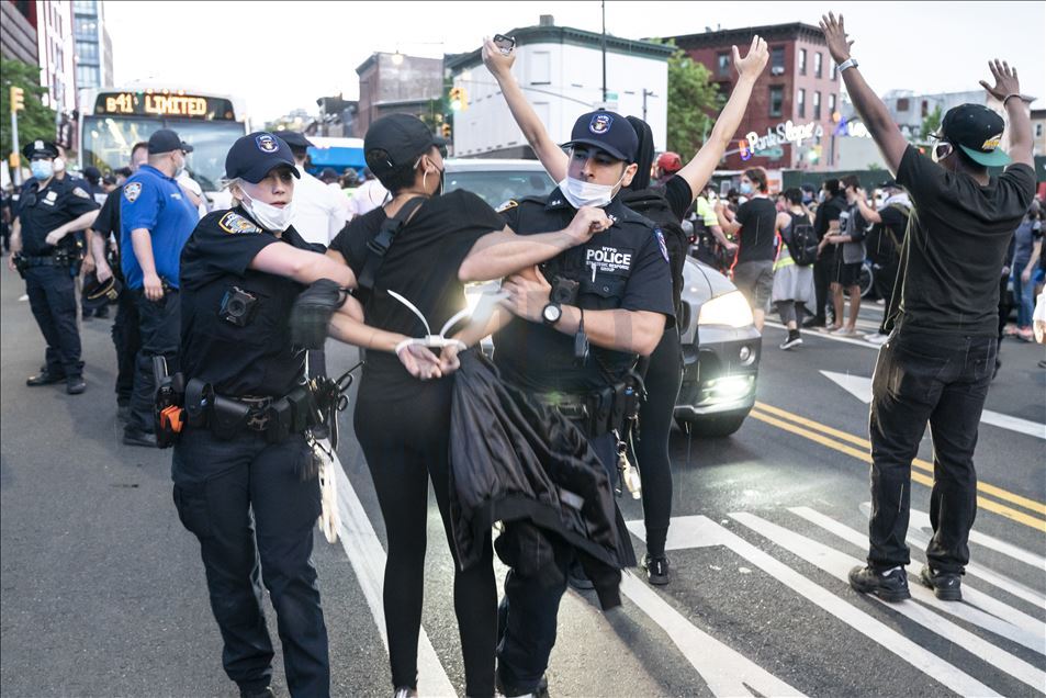 Violent protest against police killing of George Floyd in NYC