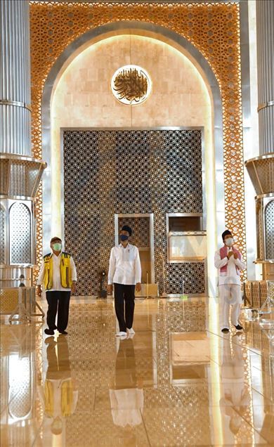 Jokowi tinjau Masjid Istiqlal dalam rangka kesiapan kenormalan baru