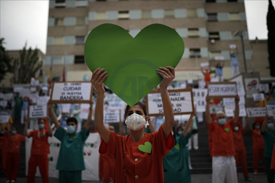 تظاهرات کارکنان بهداشت و درمان در اسپانیا