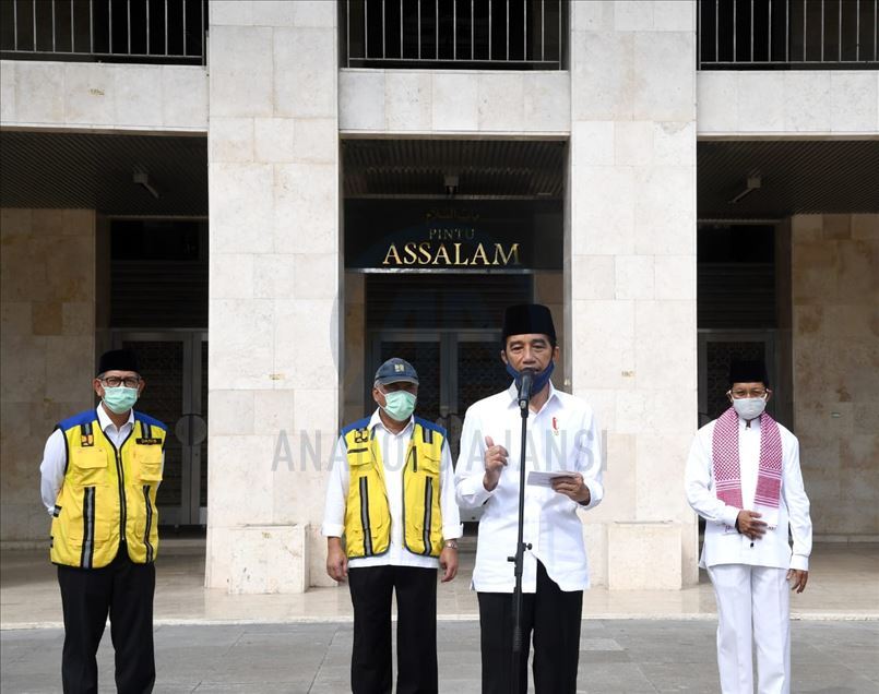 Jokowi tinjau Masjid Istiqlal dalam rangka kesiapan kenormalan baru