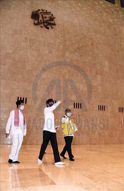 Jokowi tinjau Masjid Istiqlal dalam rangka kesiapan kenormalan baru