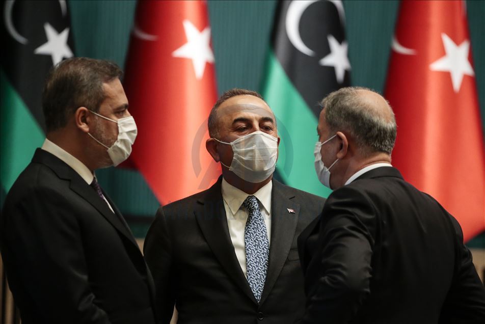 Cumhurbaşkanı Erdoğan, Libya Başbakanı Serrac ile bir araya geldi