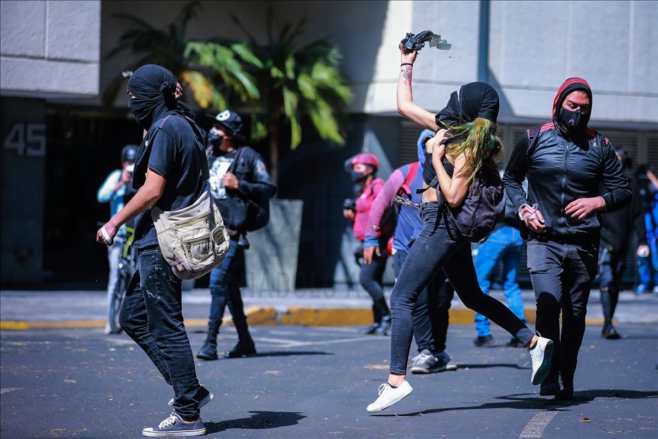 Protest against police brutality in Mexico City