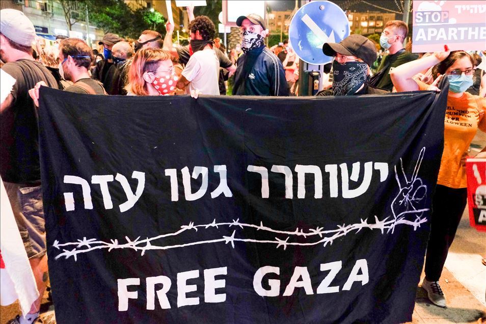 Thousands protest against Israel's annexation plan in Tel Aviv