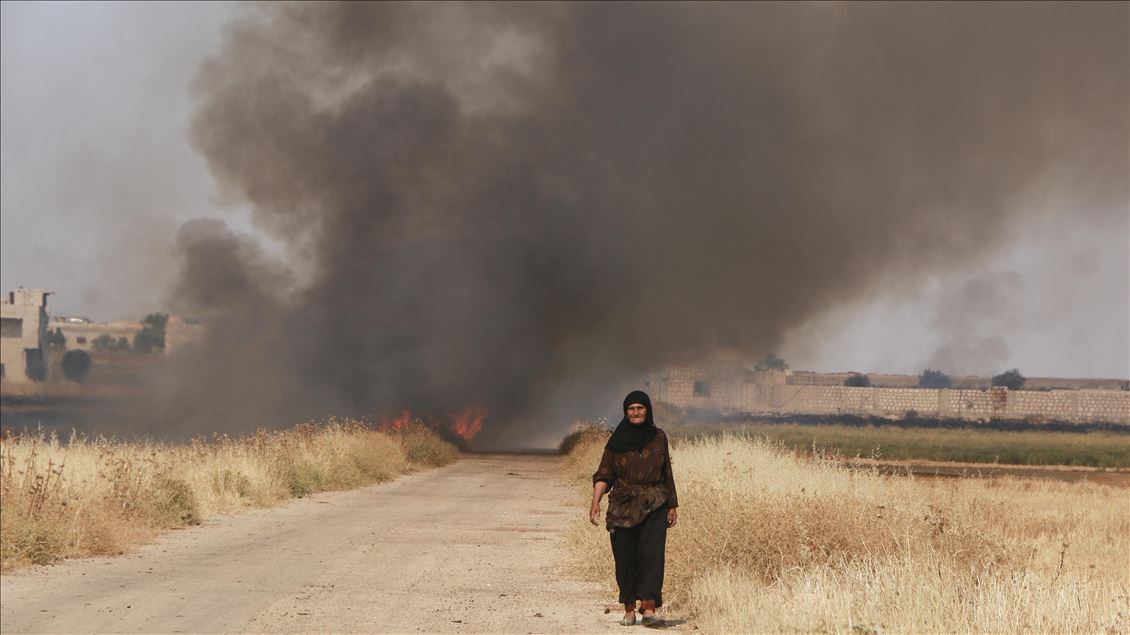 Suriye'de Esed rejimi, halkın ekinlerini yakıyor 
