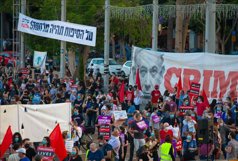 Thousands protest against Israel's annexation plan in Tel Aviv
