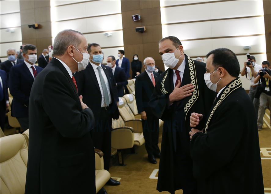 Cumhurbaşkanı Erdoğan, AYM yeni üyesi Basri Bağcı'nın yemin törenine katıldı 
