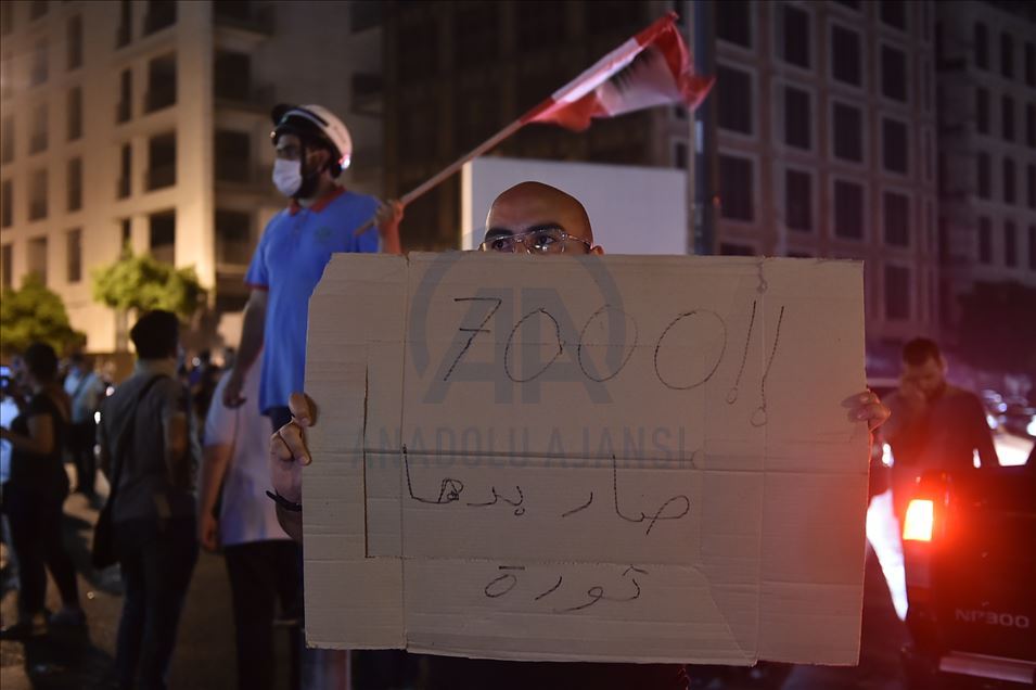 Currency protest in Lebanon