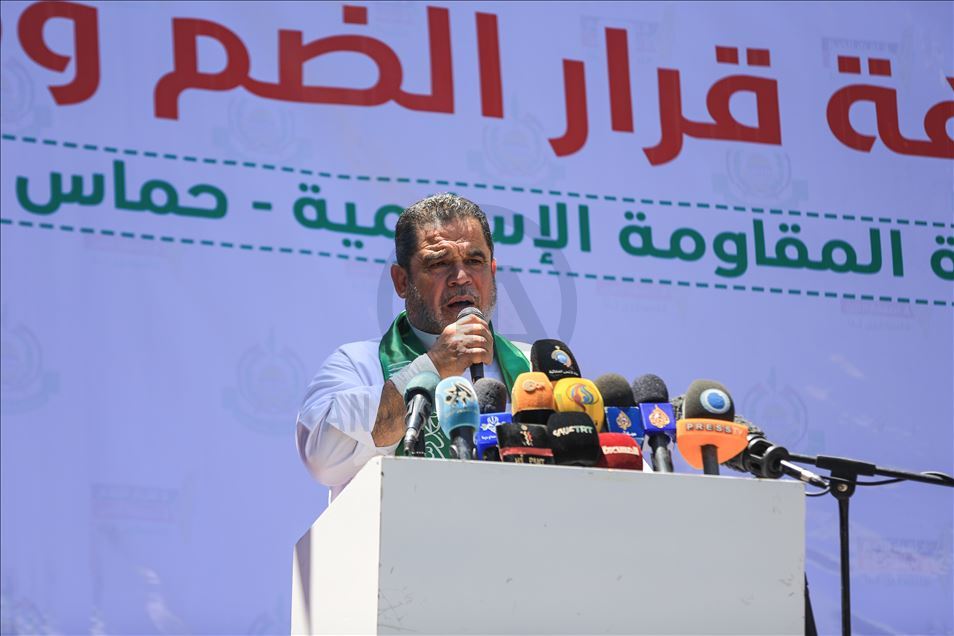 غزة.. الآلاف ينددون بـ"الضم" الإسرائيلي
