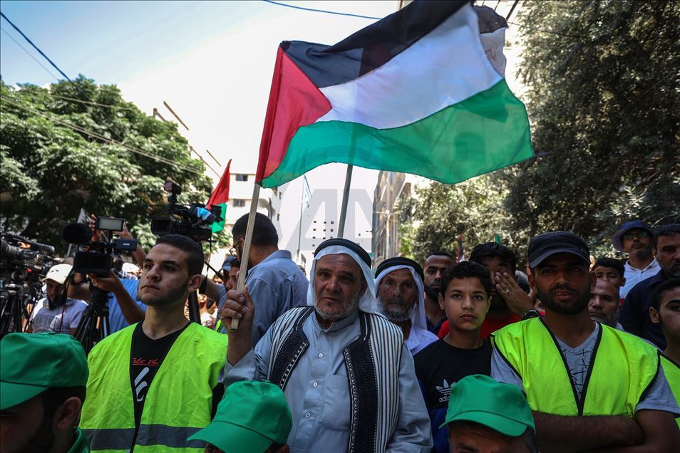 غزة.. الآلاف ينددون بـ"الضم" الإسرائيلي
