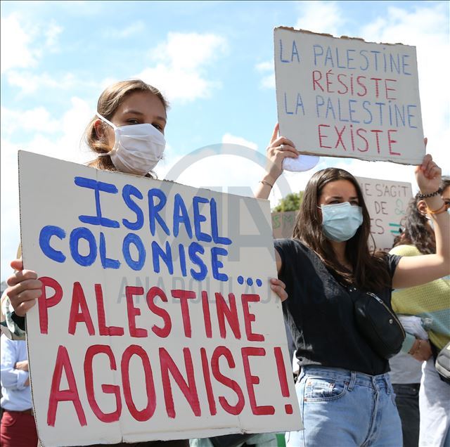İsrail'in "ilhak" planı Belçika'da protesto edildi 