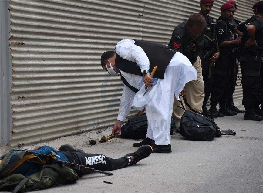 حمله مسلحانه به مرکز بورس کراچی پاکستان؛ 5 کشته و 3 زخم