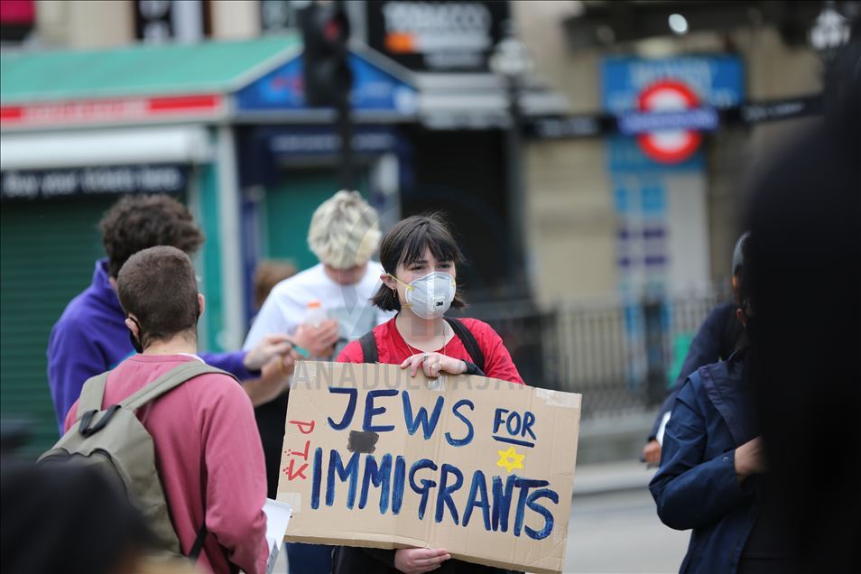 Demonstrasi RUU imigrasi baru pemerintah Inggris di London