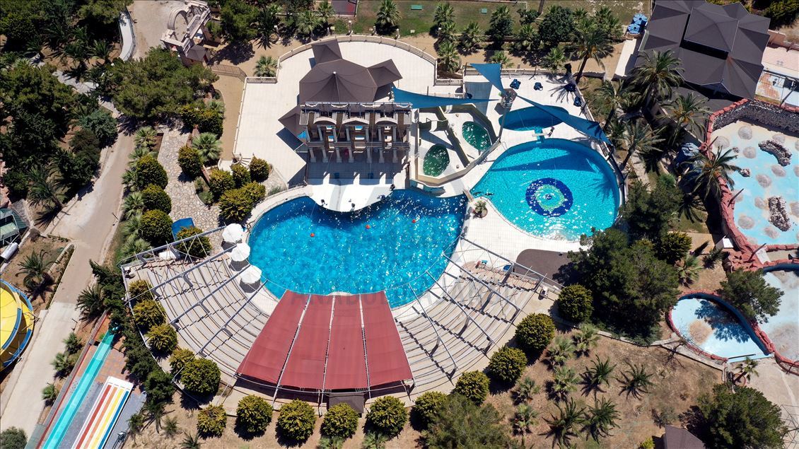 Así se ven los parques acuáticos en Aydin, Turquía, durante confinamiento por coronavirus