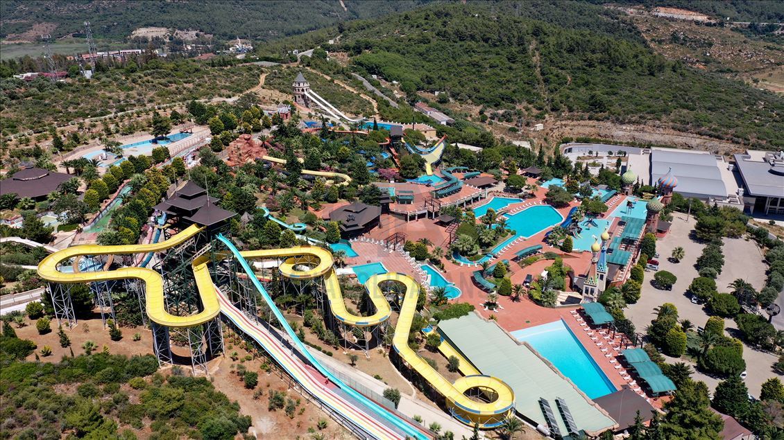 Así se ven los parques acuáticos en Aydin, Turquía, durante confinamiento por coronavirus