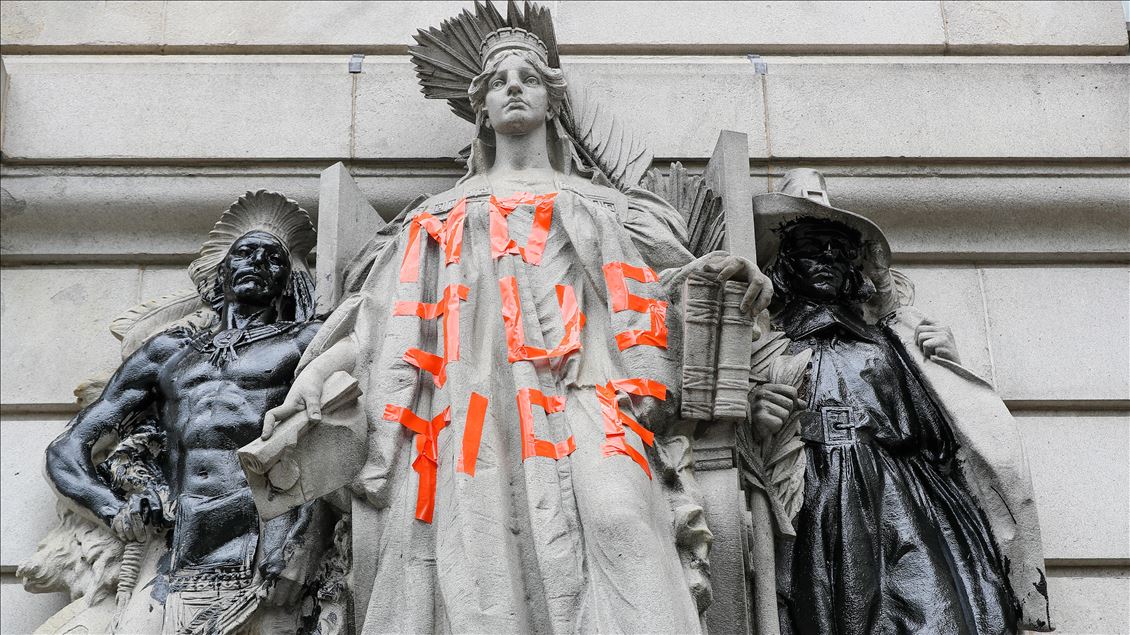 New York belediye binası önündeki "George Floyd" protestoları devam ediyor