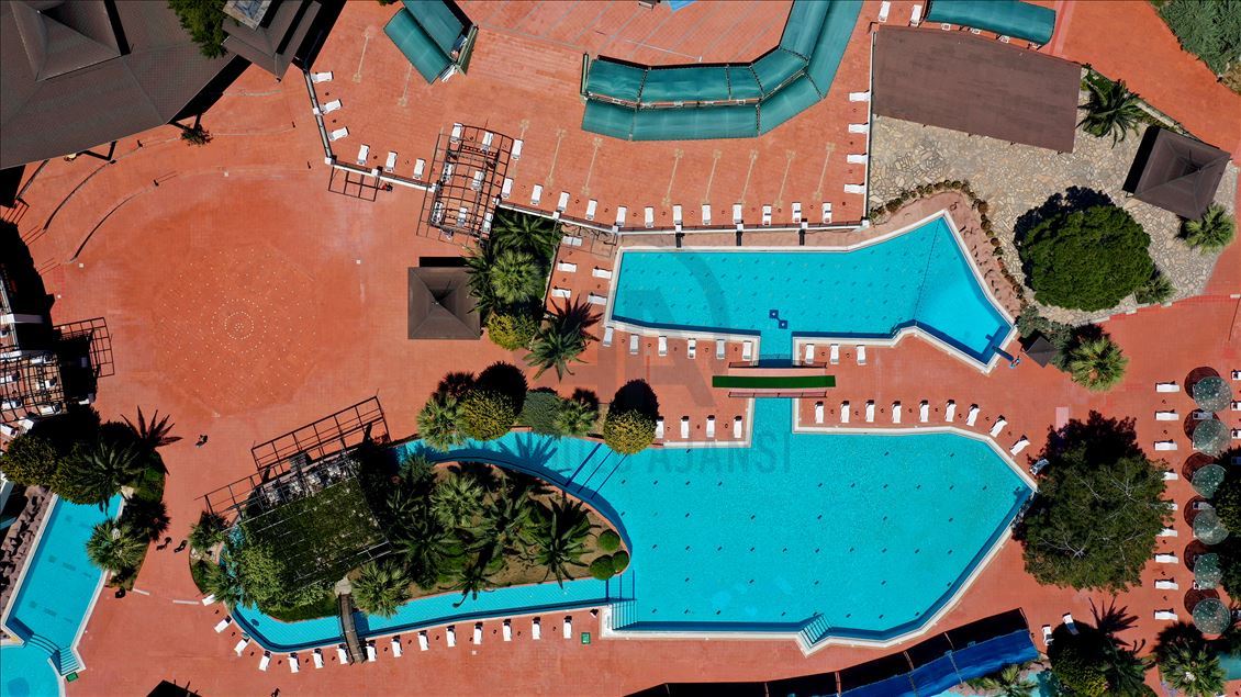 Así se ven los parques acuáticos en Aydin, Turquía, durante confinamiento por coronavirus